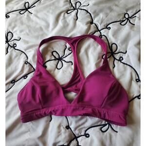 Lululemon All Day Breeze Bra Size 6 A/B Magenta Purple Removable Cups Adjustable